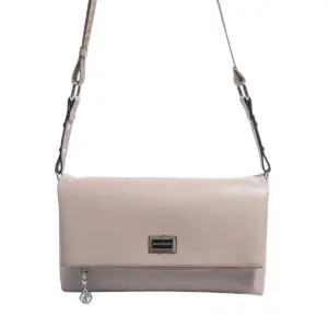 Дамска чанта Silver&Polo през рамо от бежова еко кожа