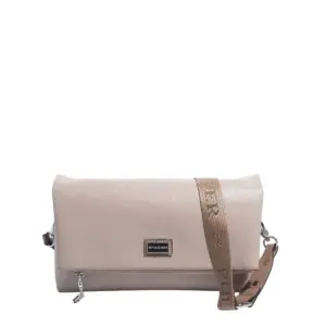 Дамска чанта Silver&Polo през рамо от бежова еко кожа