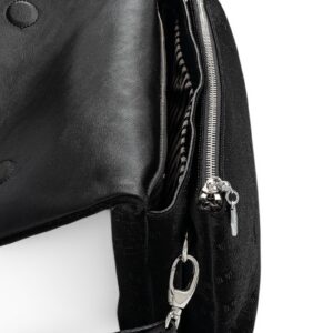 SP1278 Kadın Çapraz Çanta Fashion Siyah - Siyah SP1278-M158 4 Дамска чанта Silver&Polo през рамо от черна еко кожа