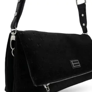 SP1278 Kadın Çapraz Çanta Fashion Siyah - Siyah SP1278-M158 6 Дамска чанта Silver&Polo през рамо от черна еко кожа