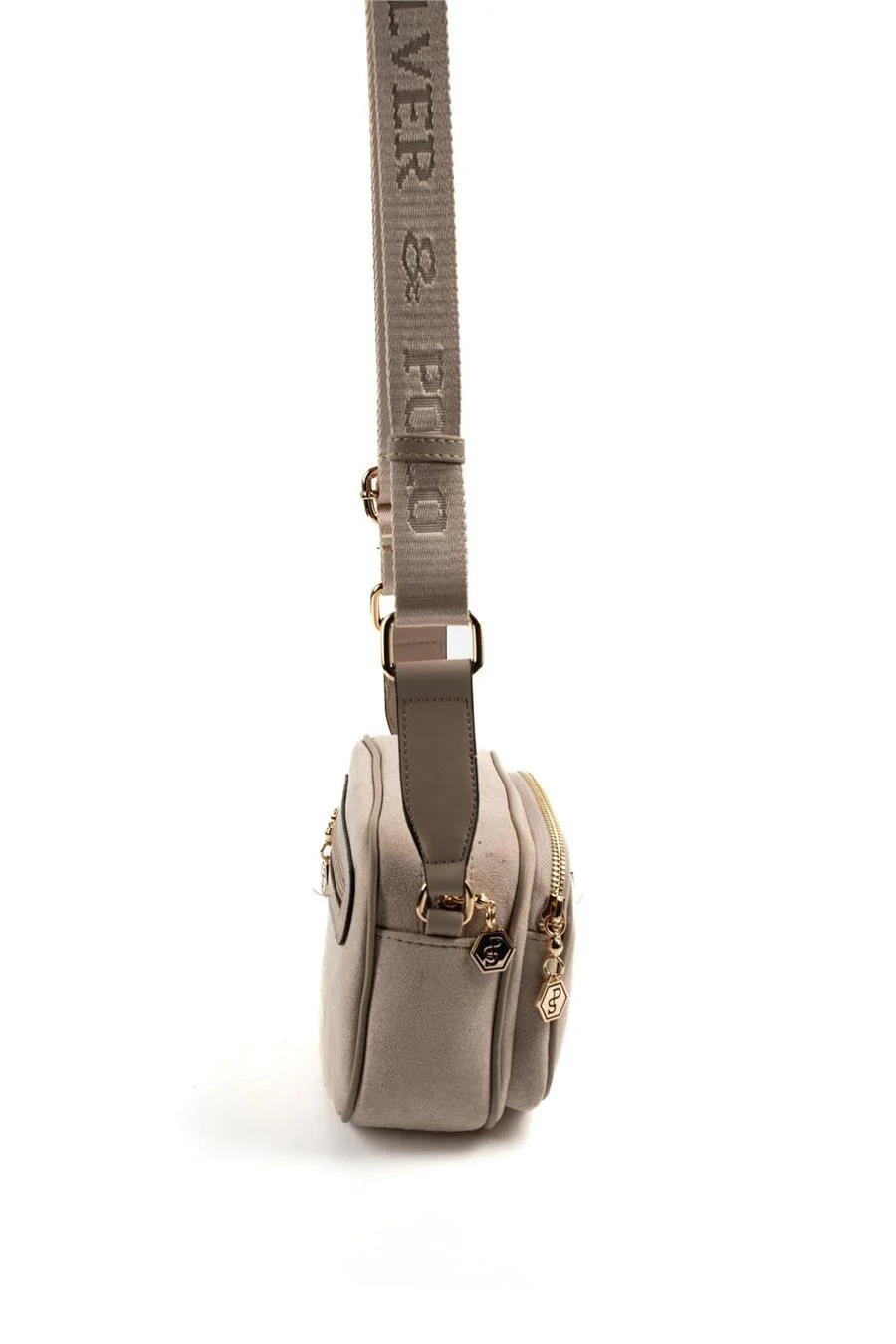 SP1111 Kadın Çapraz Çanta Süet Bej - Kum SP1111-M12 2 Дамска кросбоди чанта Silver&Polo SP1111 от еко велур