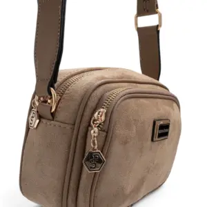 SP1111 Kadın Çapraz Çanta Süet Vizon - Latte SP1111-M12 3 Дамска кросбоди чанта Silver&Polo SP1111 от еко велур