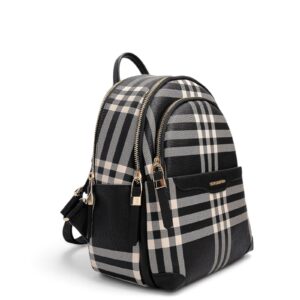 Дамска раница Silver&Polo черно каре от фолирана еко кожа