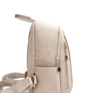 Бежова дамска раница SILVER&POLO от еко велур