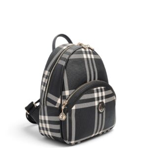 Дамска раница SILVER&POLO черно каре от еко кожа