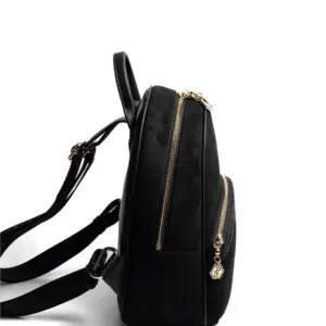 Черна дамска раница Silver&Polo от еко кожа