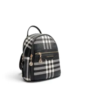 Дамска чанта Silver&Polo черно каре