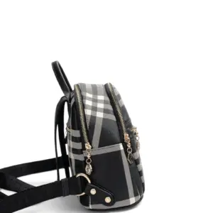 Дамска чанта Silver&Polo черно каре