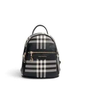 Дамска чанта Silver&Polo черно каре