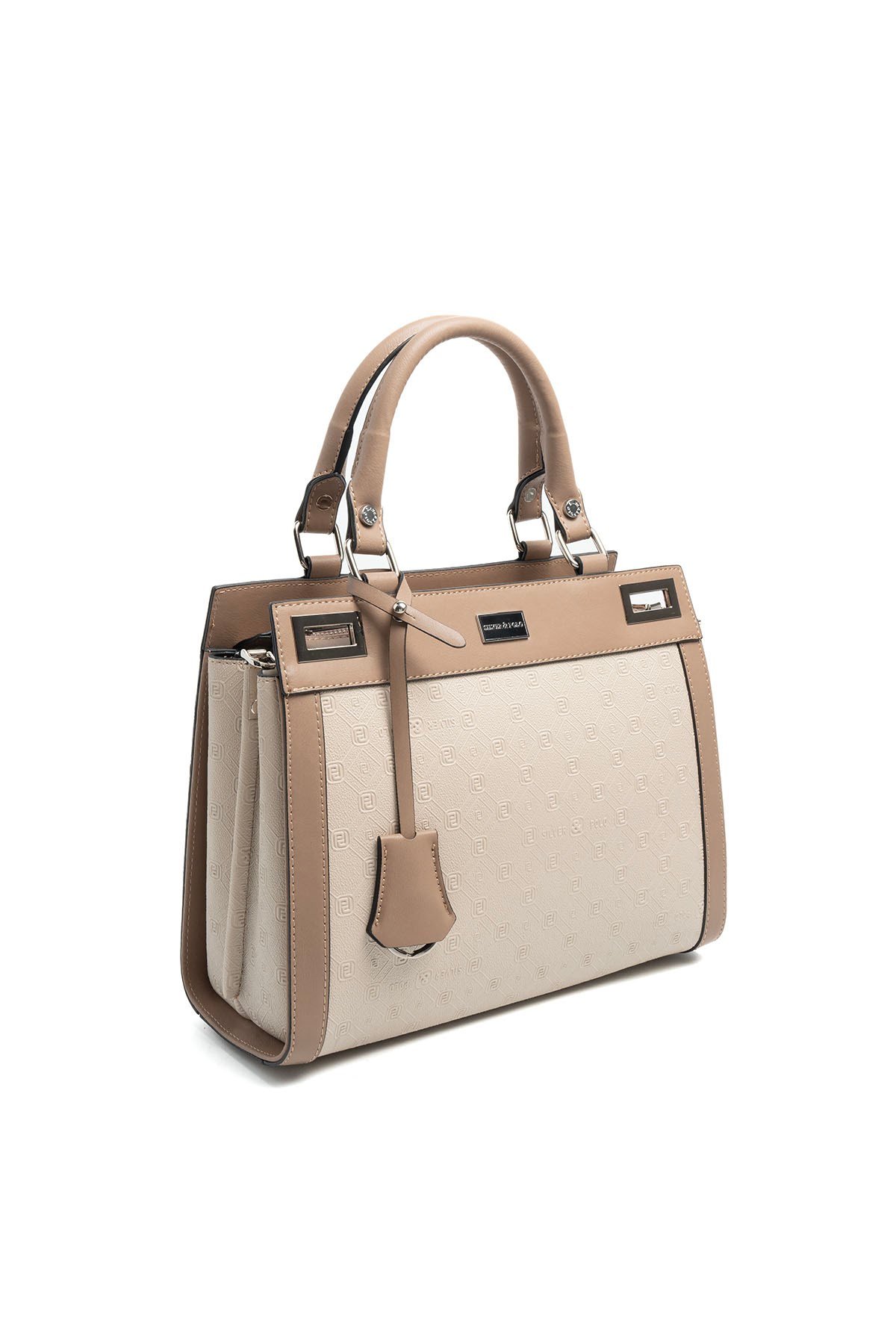 Silver Polo Bej - Latte Fashion Kadın El Çantası SP1174 1 Дамска чанта SILVER&POLO беж лате от еко кожа