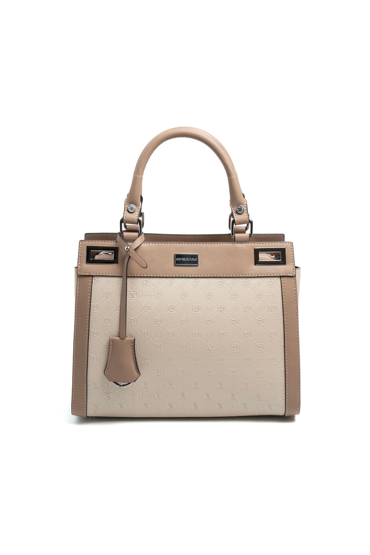 Silver Polo Bej - Latte Fashion Kadın El Çantası SP1174 Дамска чанта SILVER&POLO беж лате от еко кожа