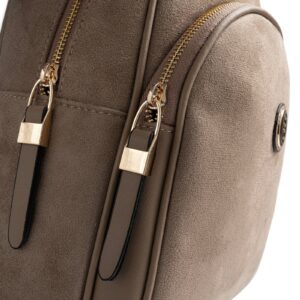 Дамска раница Silver&Polo от еко велур – визон