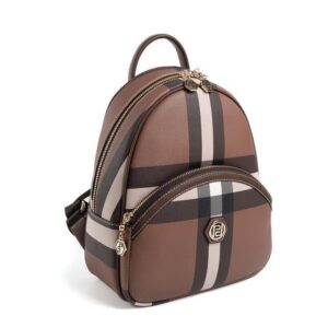 Дамска раница Silver&Polo тъмно кафяво каре