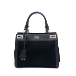 Дамска черна чанта SILVER&POLO от еко кожа