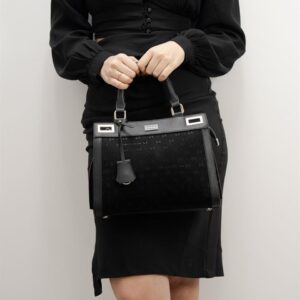 Дамска черна чанта SILVER&POLO от еко кожа