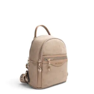 SP983 Kadın Sırt Çantası Süet Vizon - Latte SP983-M12 1 Дамска раница Silver&Polo в цвят визон латте от еко велур с горна дръжка и практични отделения