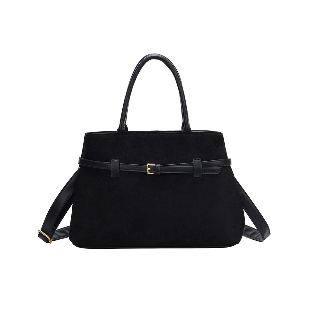 Дамска Чанта Черна Paolo Bags Дамска черна чанта Paolo Bags от еко кожа и велур