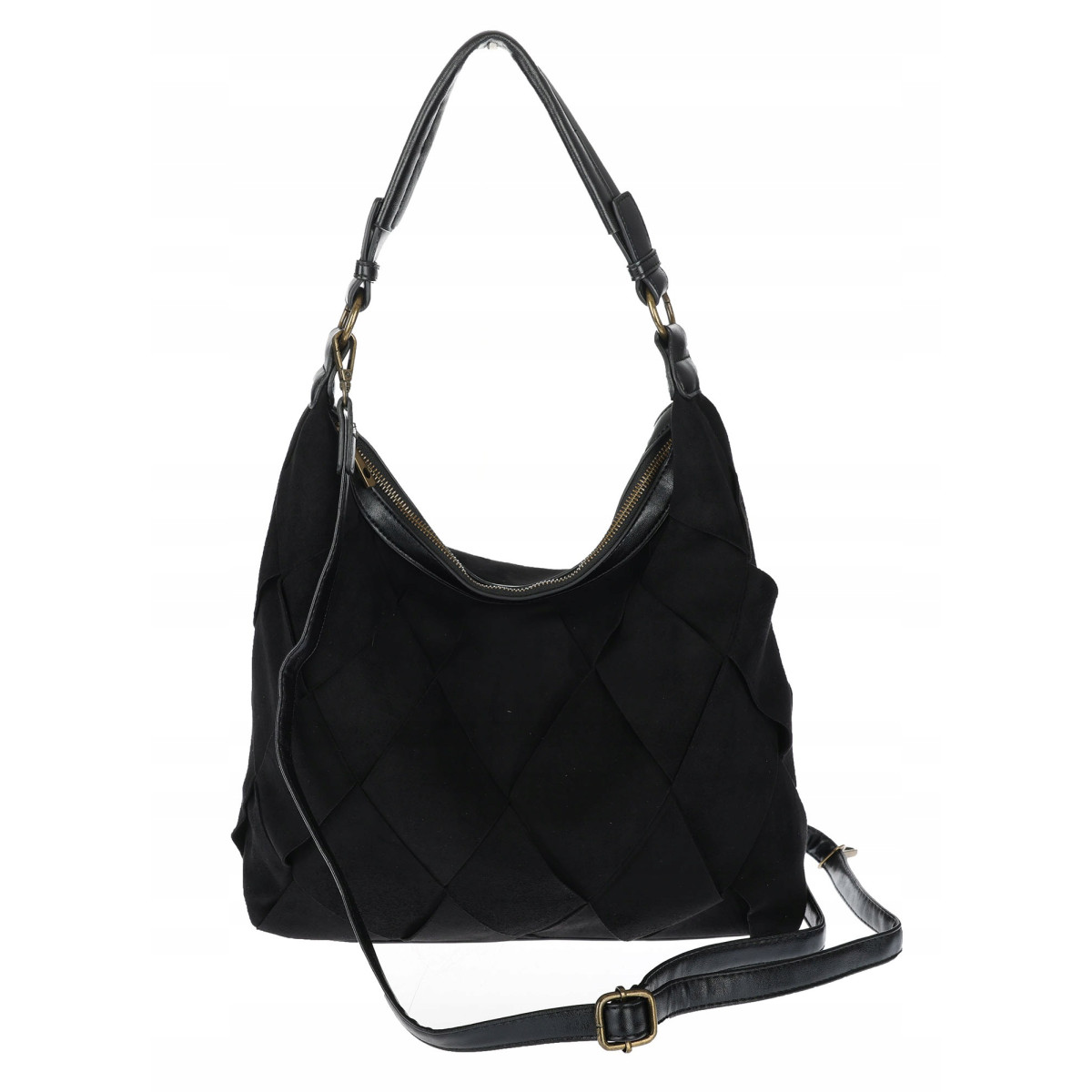 Дамска чанта на райета Paolo Bags черна 1 Дамска чанта на райета Paolo Bags