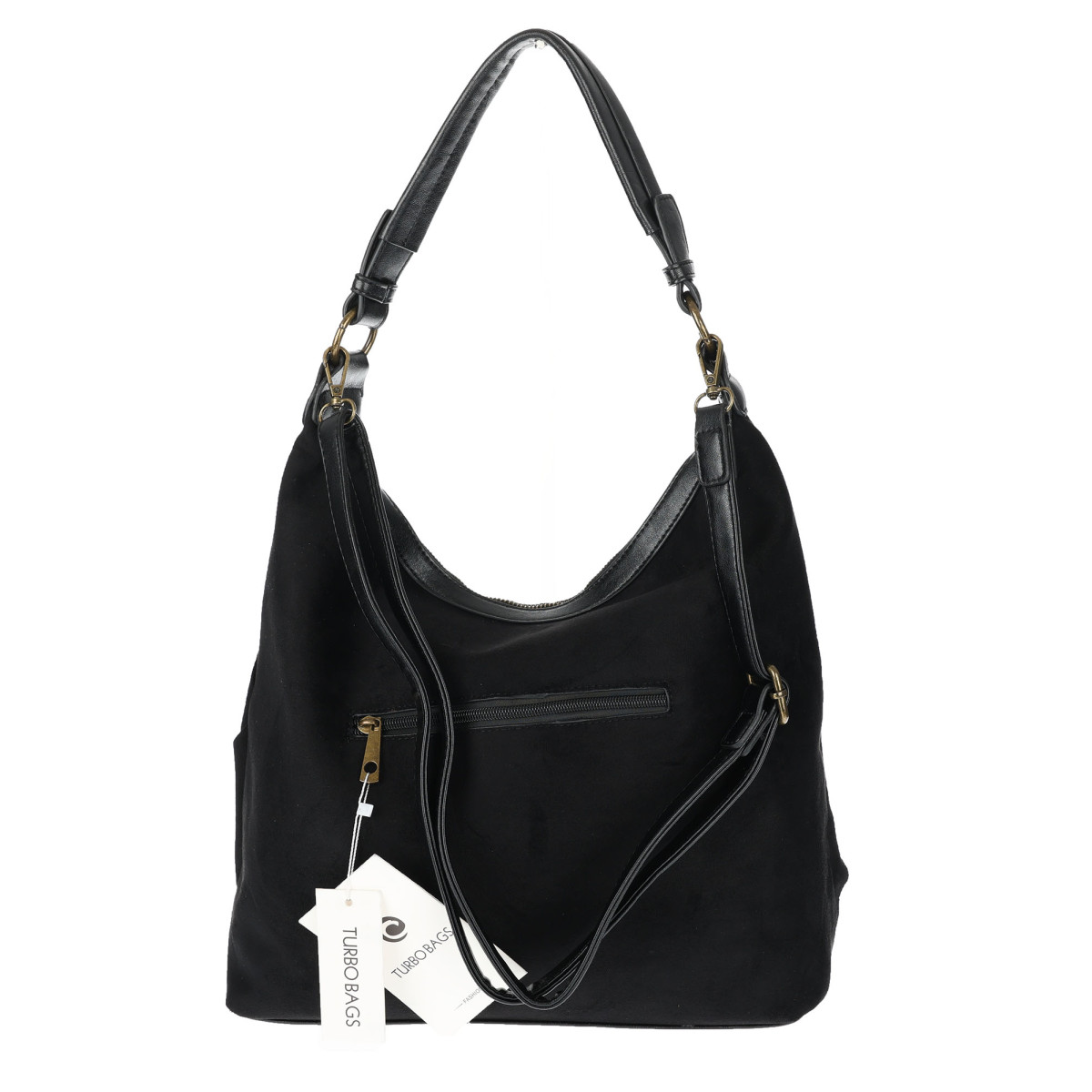 Дамска чанта на райета Paolo Bags черна 2 Дамска чанта на райета Paolo Bags